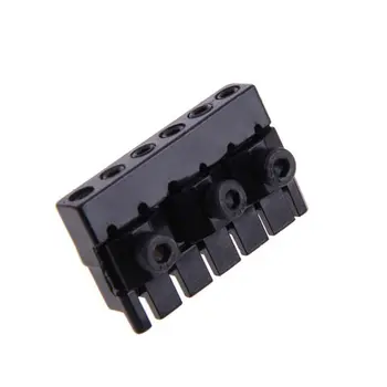 

1 Set 6 String Saddle Headless Guitar Bridge Tailpiece Black for Electric Guitar