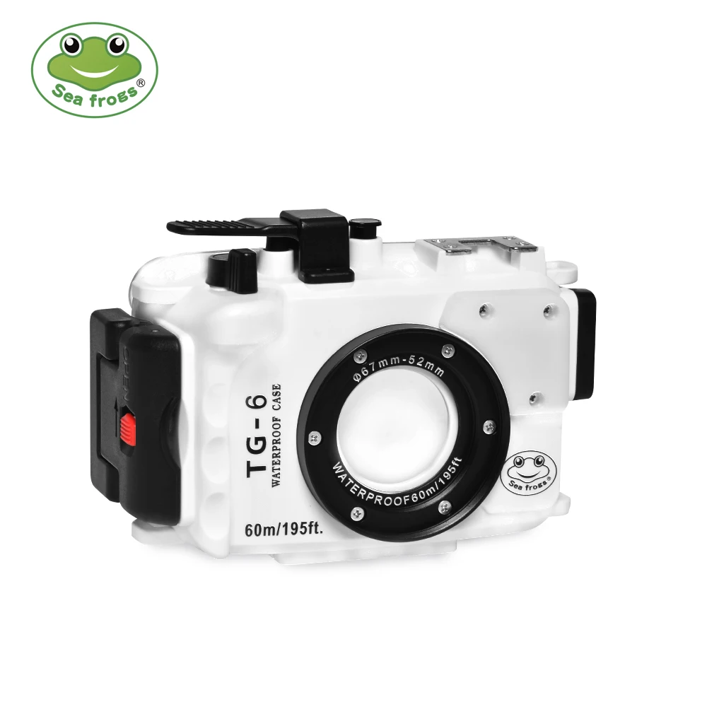 Original Seafrogs Waterproof Camera Housing for Olympus TG-6 TG6 Camera 60m 195ft Underwater Diving Case Bag Polycarbonate