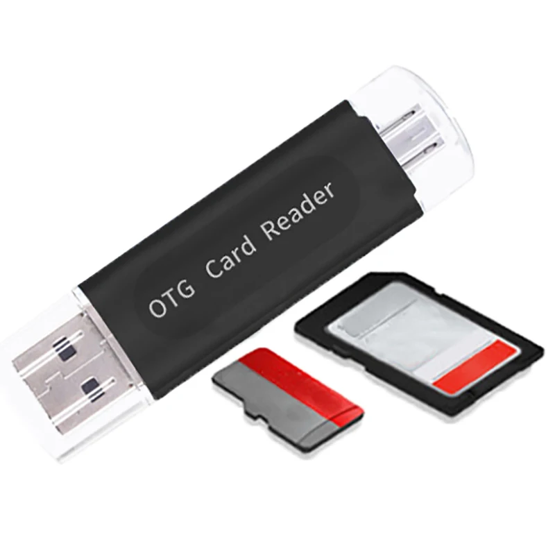 Portable MMC SD SDHC TF Card Memory Card Reader to USB 2.0 Adapter With Light US