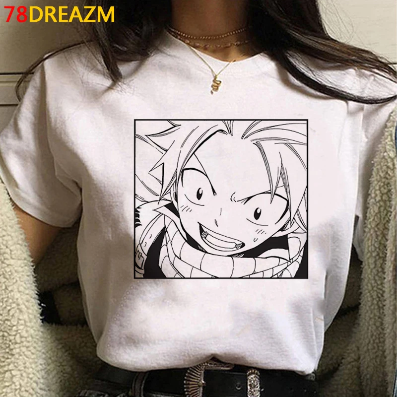 Fairy Tail t shirt women japanese white t shirt couple clothes streetwear couple  t shirt harajuku kawaii best t shirts for men Tees