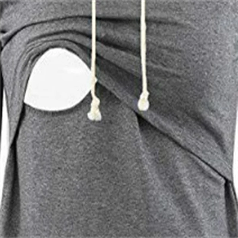 Loose hoodie for lactating pregnant women with hats and color splicing for pregnant women pregnancy clothes for winter gestante