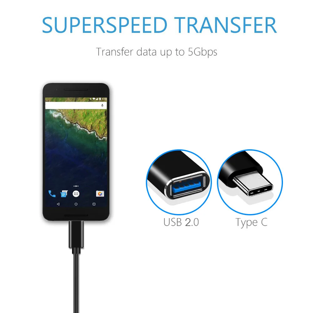 USB кабель type-C OTG адаптер usb-кабель 3,1 type C штекер USB 2,0 A Женский OTG кабель для передачи данных адаптер