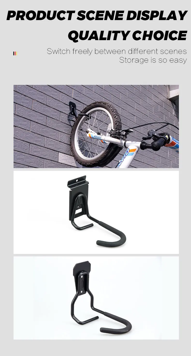 Bike Hook Wall Mounted Vertical Bicycle 
