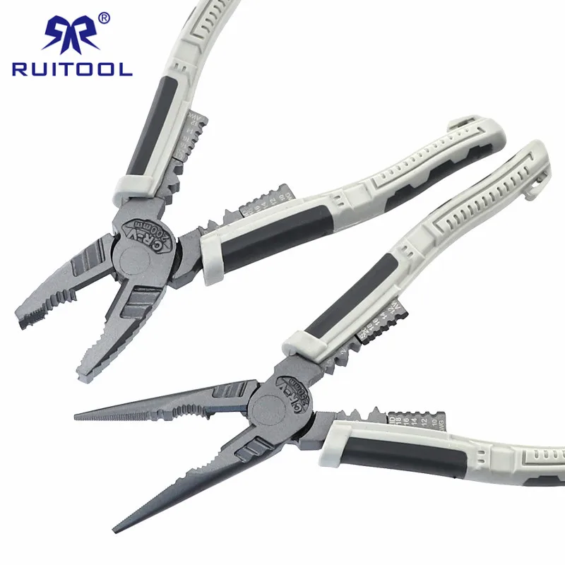 

Wire Cutter Chrome Vanadium Steel Wire Stripper Terminals Crimping Pliers Multifunction Tool