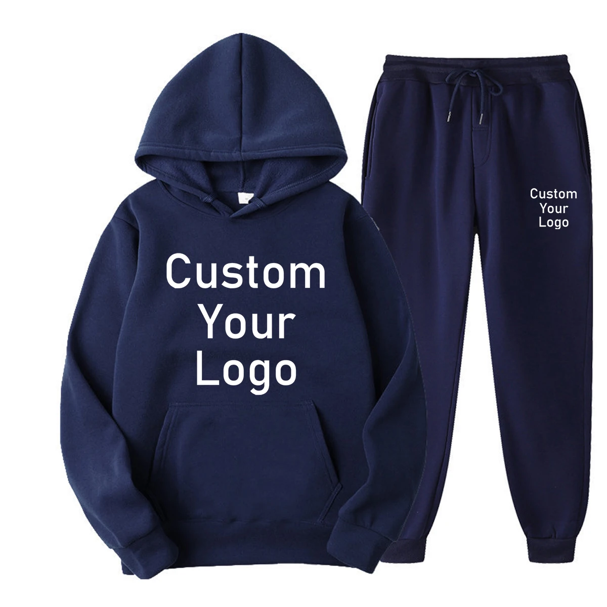 Men Women Tracksuits Make Your Design Logo Text Custom Hoodie Set Original Design Printed Sweatshirt and Sweatpants 2 Pieces Set mens loungewear sets Men's Sets