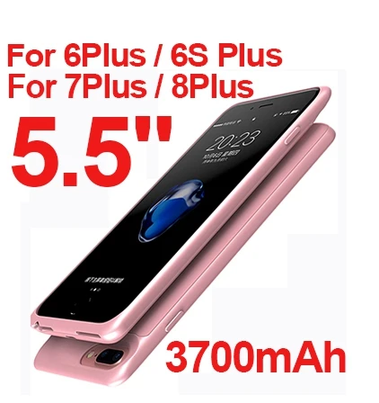 3700mah 6P 6SP 7P 8P 2500 мАч/5000 мАч чехол для зарядного устройства для iPhone 6 6S 7 8 3700 мАч/7000 мАч Внешний внешний аккумулятор чехол для зарядки для 6 6S 7 8 Plus - Цвет: 3700mah 6P 6SP 7P 8P
