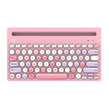 

Slim Mini Wireless Bluetooth Keyboard For Tablet Smartphone iPad Self-provided Slot Rechargeable Wireless Switch to 3 Devices