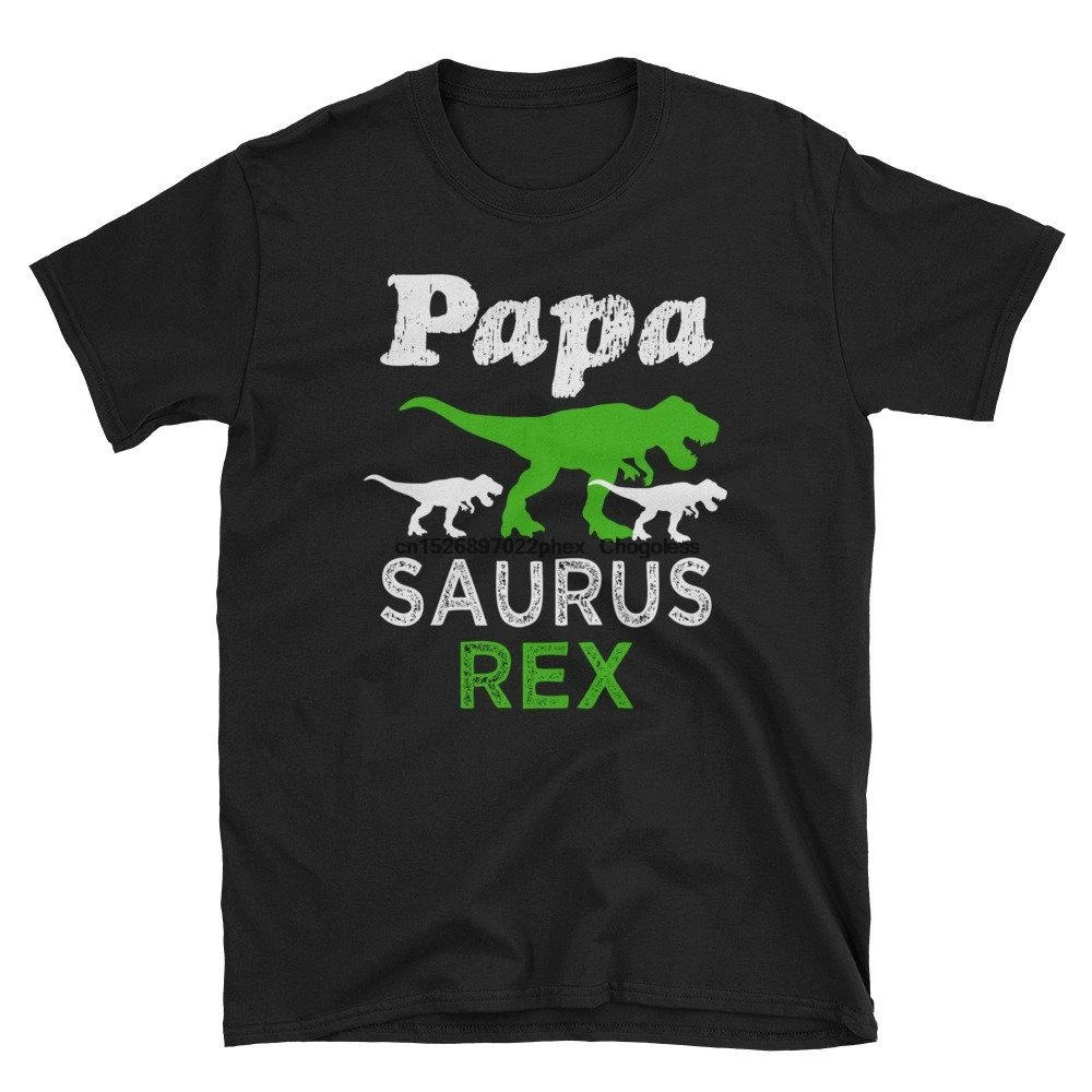 Забавная Мужская футболка Papa Saurus Rex унисекс с коротким рукавом | одежда