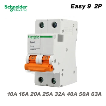 

Schneider Electric Miniature Open Circuit Breaker EASY9 AN2C16 Series 2P AC10A 16A 20A 25A 32A 40A 50A 63A Air Switch Original