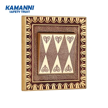 

Luxury Metal Hand-polished Button Switch Style Control Wall Senior Light Switch Pattern Engraving Chinese Carved Metal Panel 10A