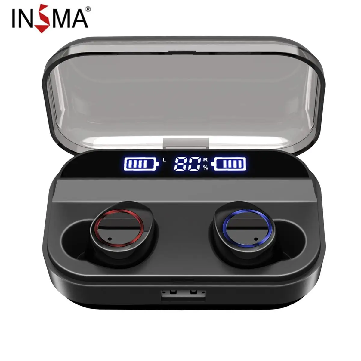 

TWS Wireless bluetooth 5.0 Earphone LED Display Waterproof Sport Stereo Earbuds Headset 4000mAh Power Bank Phone Holder