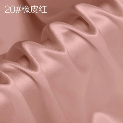 20 Шелк тутового шелкопряда креп атласная ткань для платья Cheongsam ширина 114 см одежда ткань для DIY шитья 90 чистый цвет горячая распродажа - Цвет: 20