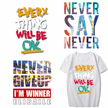 

Colorful Letter Patch Iron-on Transfers for Clothes Sticker Print on T-shirt Jacket Heat Transfer Vinyl Applique Thermal Press D