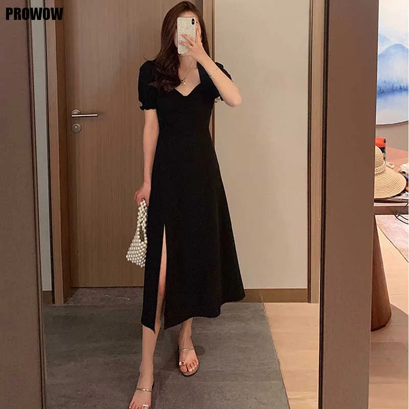 2020 Summer One-Piece For Female Dress French Vintage Chiffon Casual Dress Women Elegant Party Holiday Dresses Vestidos New
