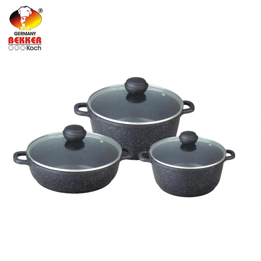 Набор посуды Bekker BK 4609 SCHWARZMARBEL Premium 6пр.|Наборы посуды| |