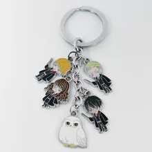 Поп Гарри Поттер цвет рисунка с металлическая кукла 5 кулон брелок аксессуары из цинкового сплава кулон