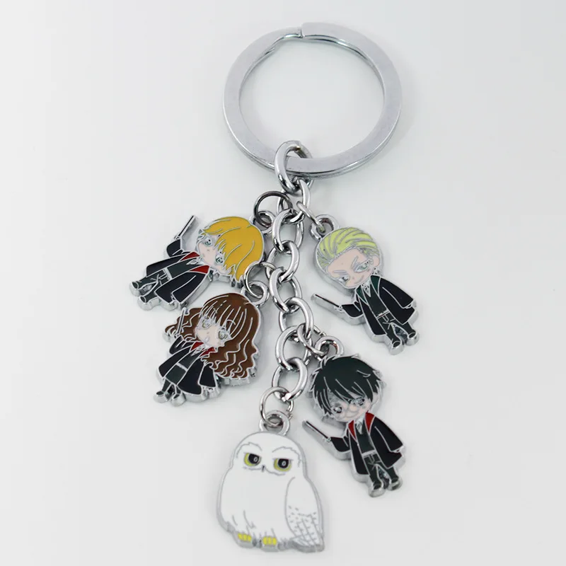 

Pop Harry Potter Figure Color with Metal Doll 5 Pendant Keychain Zinc Alloy Accessories Pendant