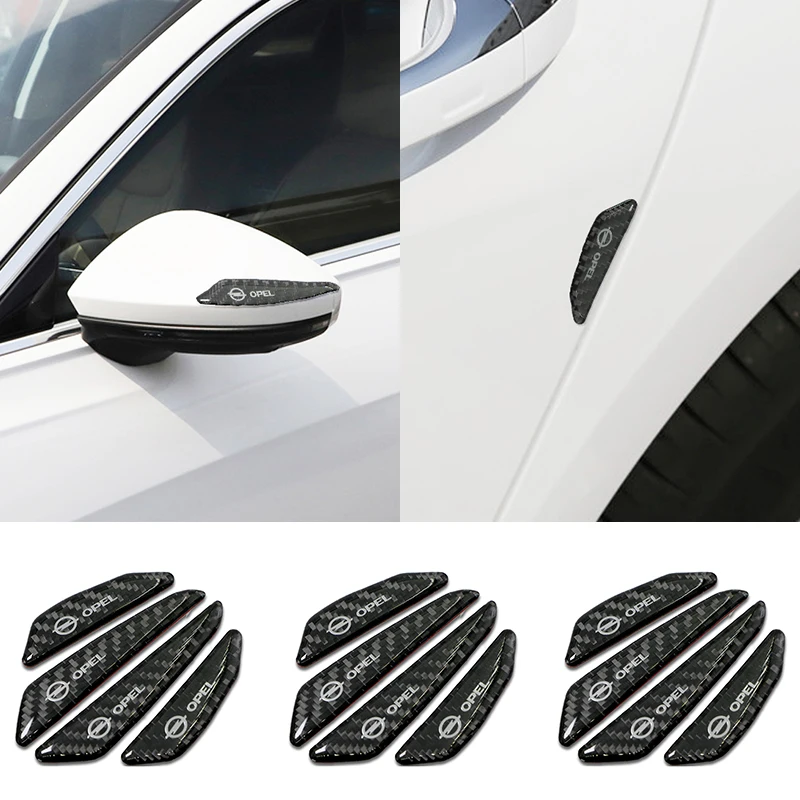 

4pcs Carbon Fiber Car Protector Sticker for Opel Astra H G J Insignia Mokka Zafira Corsa Vectra C D Car Accessories Auto Gadgets