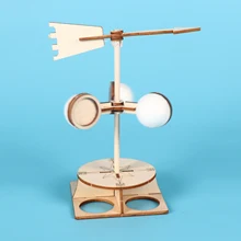 

New Students DIY Wind Vane Model Kit Wooden Kids Children Science Direction Speed Experiment Technology School Educational Toys