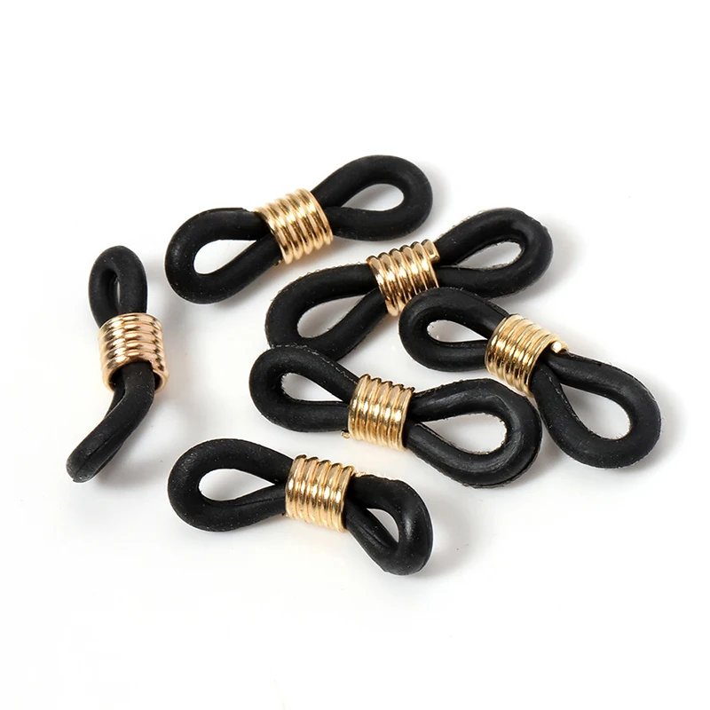 Ear Hook Eyeglasses Spectacles Chain Glasses Retainer Ends Rope Sunglasses Cord Holder Strap Retainer End Loop Connector 100 pcs glasses chain