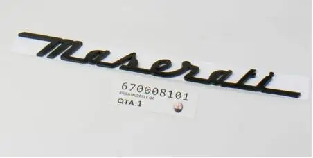 Матовый глянцевый черный Серебряный для Maserati багажник плашка с логотипом эмблема значки Ghibli OEM - Цвет: Gloss black