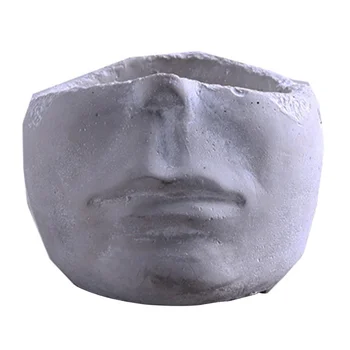 

1pc Durable Funny Interesting Exquisite Tabletop Flowerpot Face Design Flower Pot for Home Inside