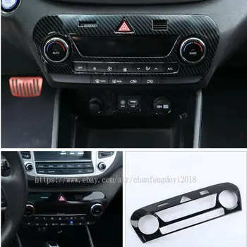

Car modification Car accessories 1pcs Carbon Fiber Air Condition CD Panel Cover Trim For Hyundai Tucson 2015-2018