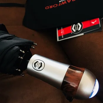 

Creative Led Lamp Umbrella Automatic Umbrella Shade Umbrella Three Fold Plain Simple Men And Women Business Sunny Umbrella