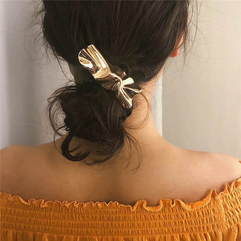

Exaggerated Simple Metal Geometric Hair Accessories Female Irregular Mirror Rectangular Temperament Hair Clip for Girl