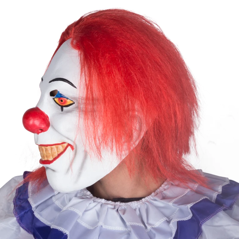 Стивен Кинг это маска Pennywise ужас клоун Джокер маска клоуна Хэллоуин косплей костюм реквизит