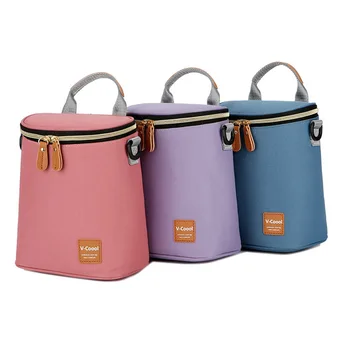 

V-Coool Barrel Milk Insulated Bag Feeding Bottle Insulated Bag Breast Milk Fresh-keeping Bag Portable Diaper Bag Beverage Mini I