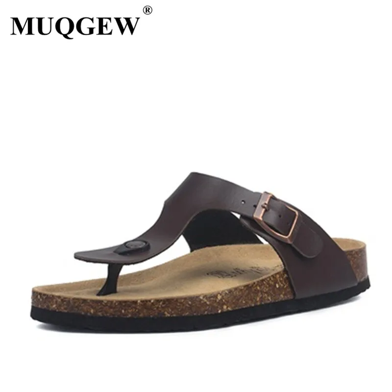 

New Unisex Beach Cork Flip Flops Slippers Summer Fashion Buckle Women Men Mixed Color Print Slip on Slides Shoe Plus Size 35-45