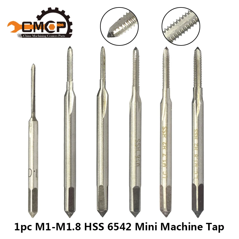 1 шт. HSS 6542 метрический резьбовой кран M1 M1.2 M1.4 M1.6 M1.7 M1.8 мини-сверло Прямой Флейта машина винтовой кран