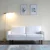 2 People Linen Art Sofa Small Contracted Style Solid Wood Frame Polyester Fabric for Living Room Hotel White[US-Stock] 1