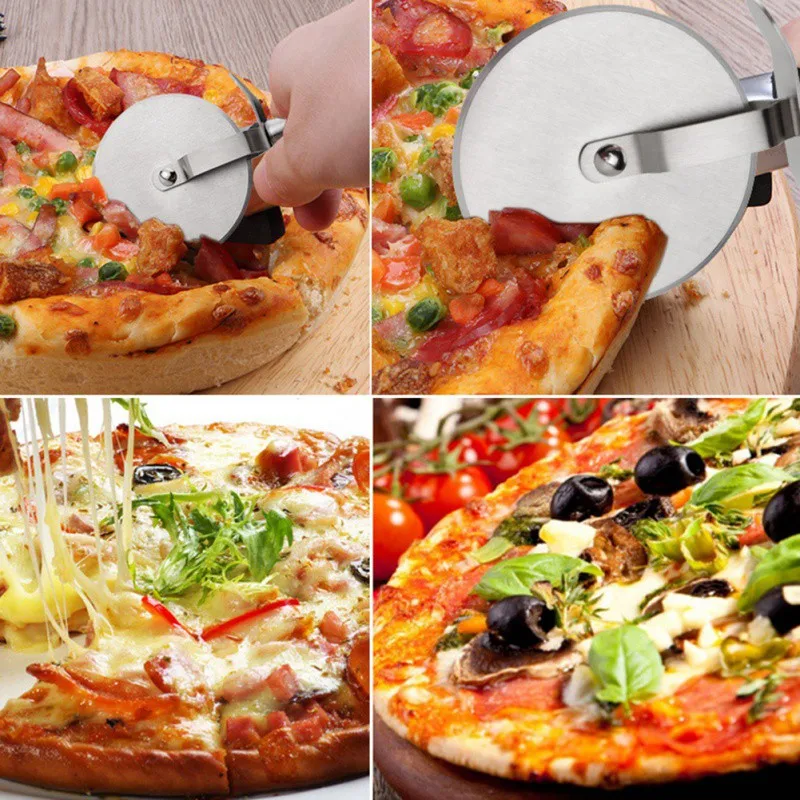 Высококачественный нож для пиццы из нержавеющей стали, домашний нож для пиццы, портативные кухонные гаджеты, компактный и удобный в использовании(красочная коробка
