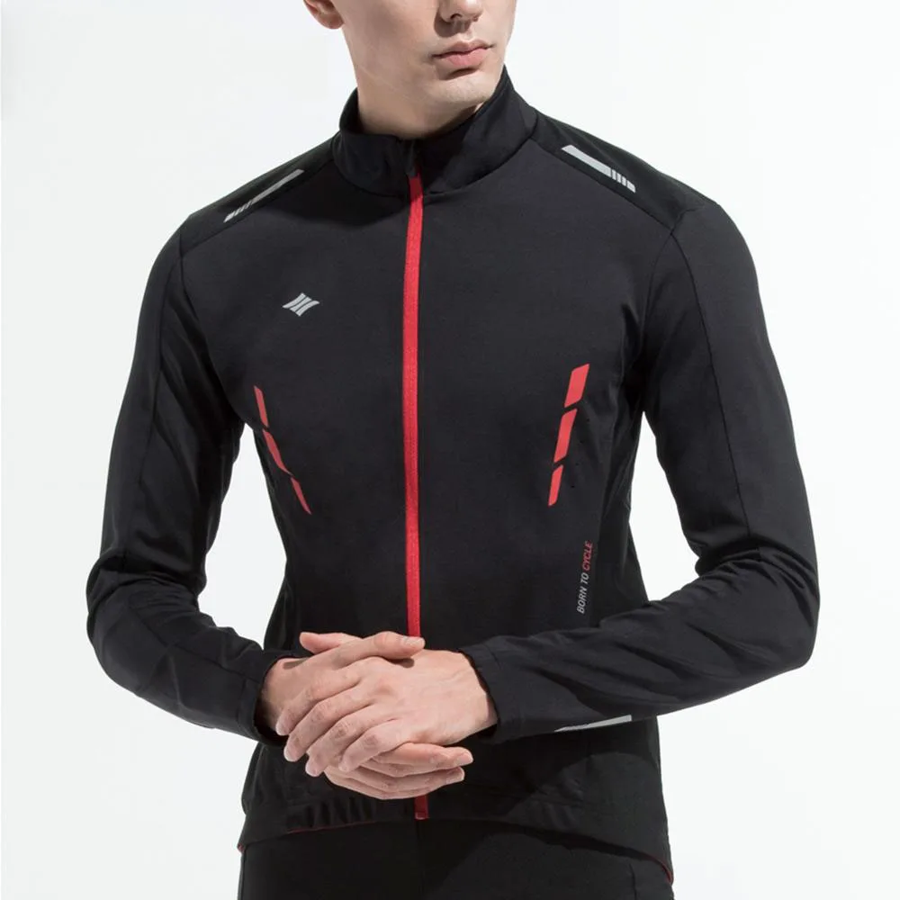 Santic зимние куртки для Для мужчин флис Термальность Светоотражающая куртка MTB