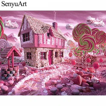 

5D Diamond Painting Accessories Pink Cuadros Candy Cross-Stitch Kits Paint By Numbers Crystal Rhinestone Full Drill Handmade Art