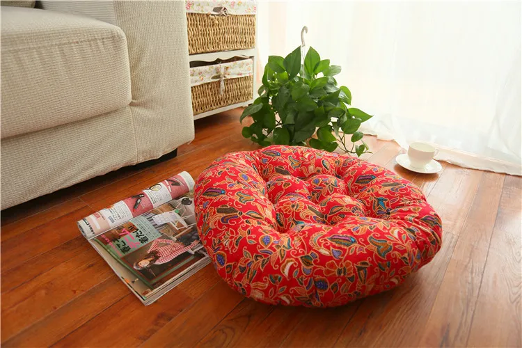 c2.2 Round Cushion Office Chair Pad Sofa Thick Cotton Linen Cushions Tatami Circular Decoration Seat Pads Home Garden Floor Cushion - Цвет: c2.2