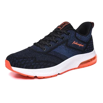 

Men Casual Shoes Mesh Breathable Padded Soft Air Cuthion Bottom Comfortable Solid High Top Quality Height Increase