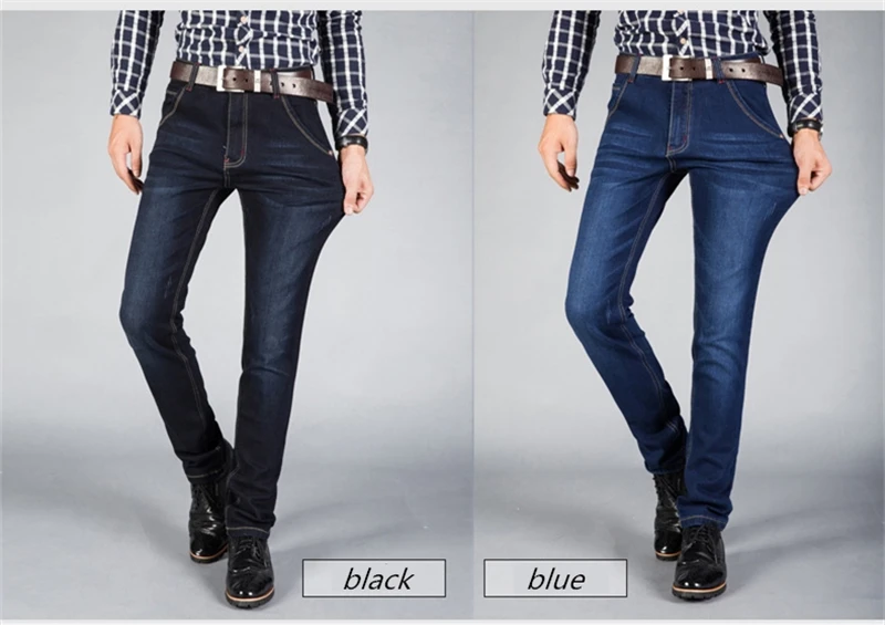 Для мужчин s брендовые джинсы модные Для мужчин Повседневное Slim Fit прямые высокие обтягивающие женские темно-синие джинсы скинни человек синий Лидер продаж мужские брюки, LY1681