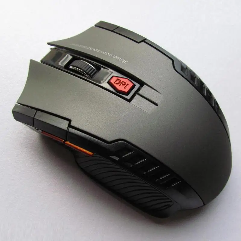 Профессиональная 2,4 ГГц Беспроводная оптическая игровая мышь, беспроводные мыши для ПК, Игровые ноутбуки, компьютерная мышь, геймер - Цвет: Серый