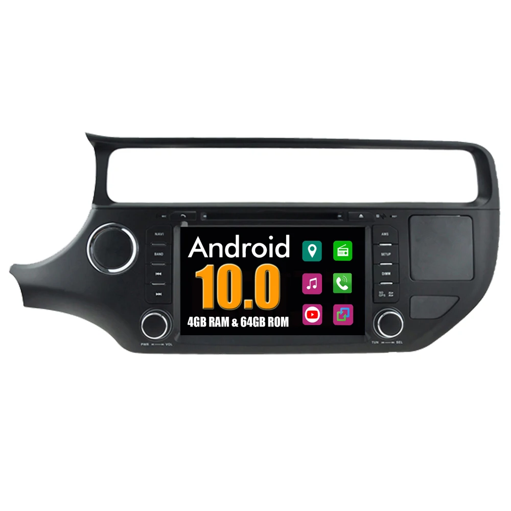 Автомобильный мультимедийный плеер RoverOne для Kia Rio K3 2015 2016 Android 10 Авторадио DVD Радио