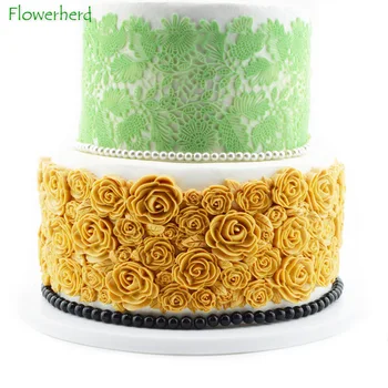 

Rose Cake Mold Piped Swirl Border Mold Fondant Cake Decorating Tool Wedding Silicone Cake Mold Sugarpaste Chocolate Flower Paste