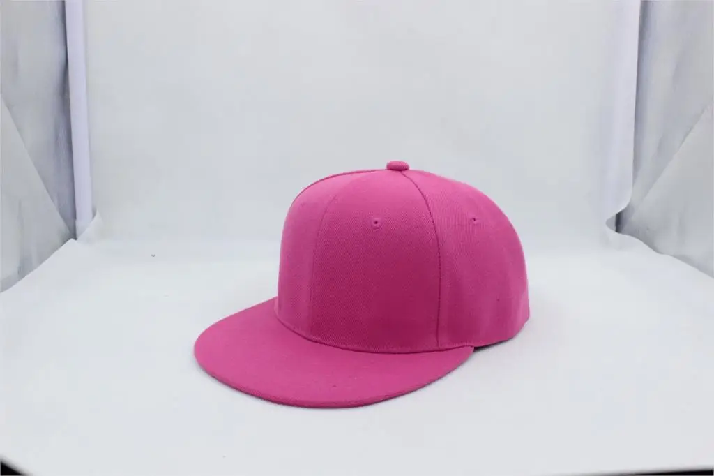 Rose red Новая бейсболка DIY Логотип заказной бренд бегущая Snapback хлопчатобумажные вышитые буквы оптом Высококачественная бейсболка в стиле хип-хоп - Цвет: Rose red