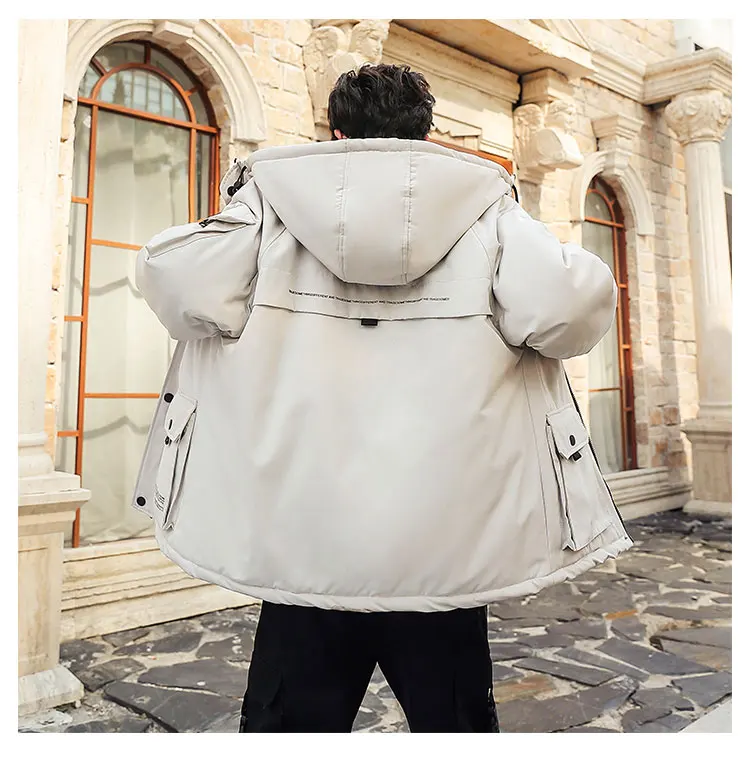 5XL, большой размер,, Теплая мужская зимняя куртка, модное толстое пальто, мужские куртки, парка с капюшоном, японская ветрозащитная уличная одежда