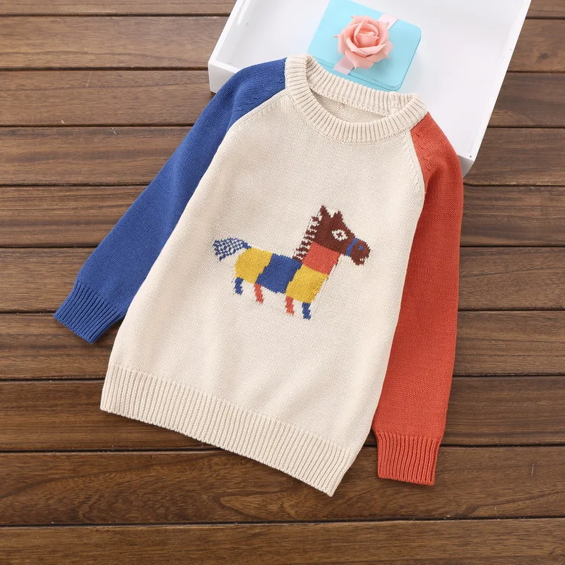 Новые модные свитера для мальчиков детские свитера для детей 2-8 лет Одежда для мальчиков с героями мультфильмов
