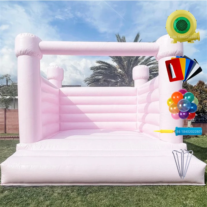 

Soft pink jumping bounce house mini inflatable bouncer for party hire