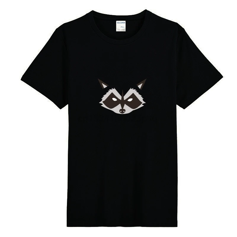 

Rocket Raccoon Shirt Vintage 2020 Round Neck Mens Black Tee Cloth Random T-Shirt Pretty And Simple