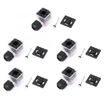 

5PCs Plug Waterproof Dustproof Transparent with Light Non-Cable DC for Solenoid Valve Dustproof Plug