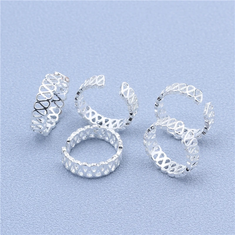 8PCS Tail Foot Ring Gifts Adjustable Open Toe Rings Set